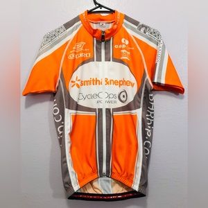 Capo Custom Cycling Race Jersey Orange Short Sleeve Full Zip Mens Medium NWOT